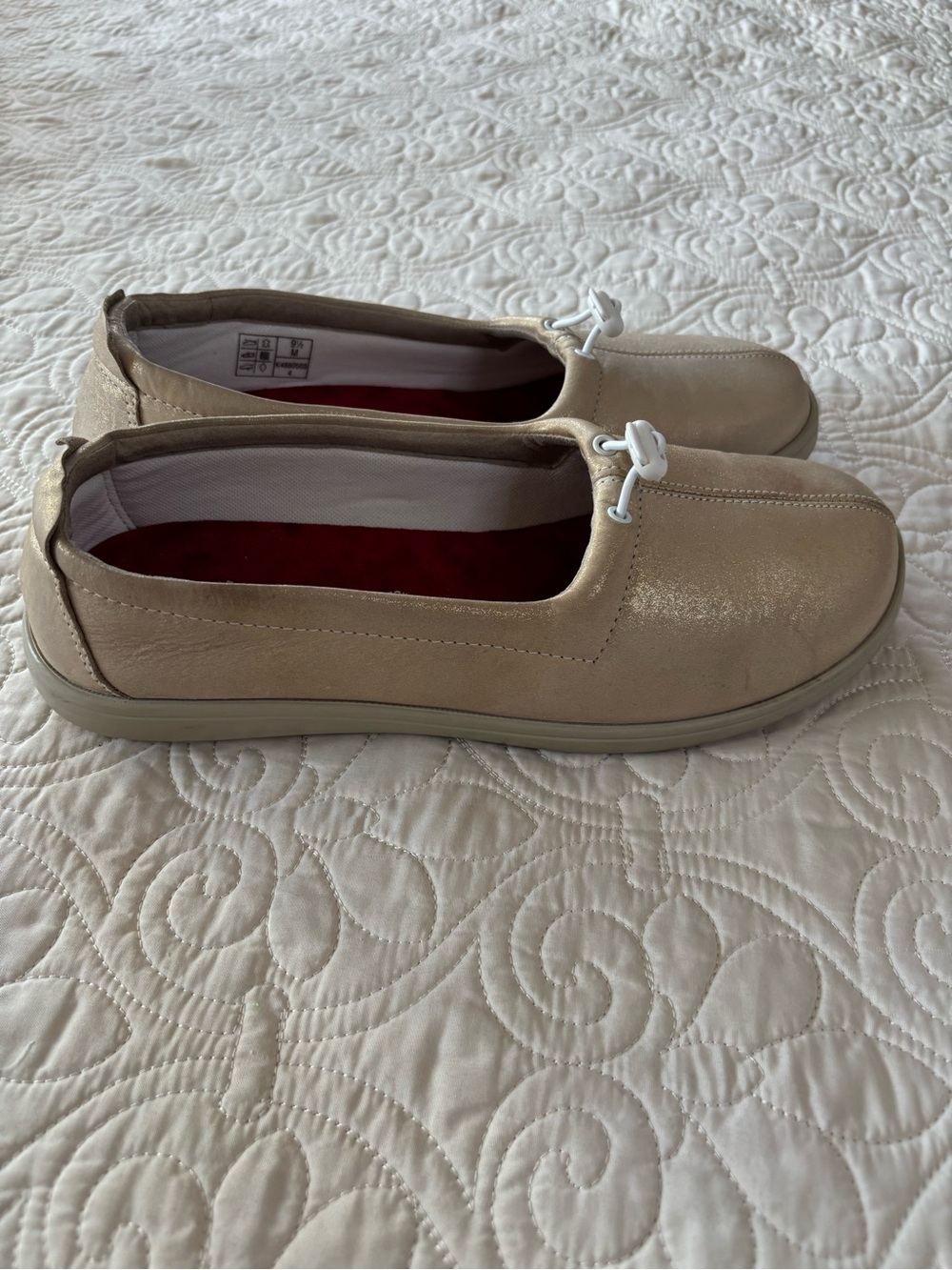 SAS Gold Shimmer Metallic Slip-On Comfort Shoes – Tripad Comfort